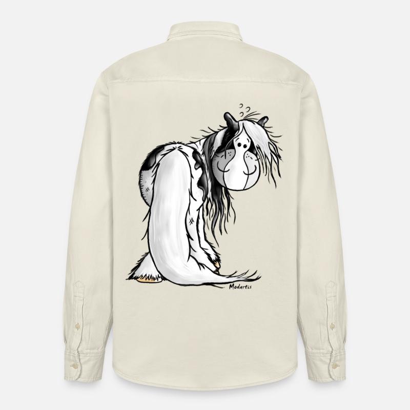Irish Tinker Pferd - Horse - Schecke - Relaxed Fit Unisex Organic Hemd von Stanley/Stella - Natur