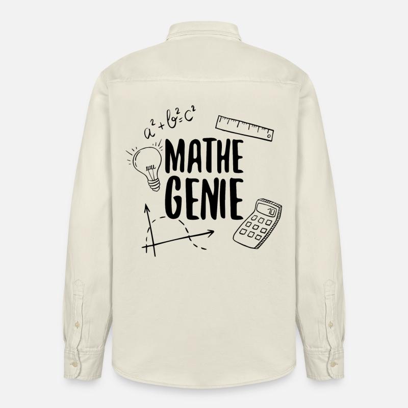 Math genius mathematics genius arithmetic math - Relaxed Fit Unisex Organic Shirt by Stanley/Stella - soft Ecru