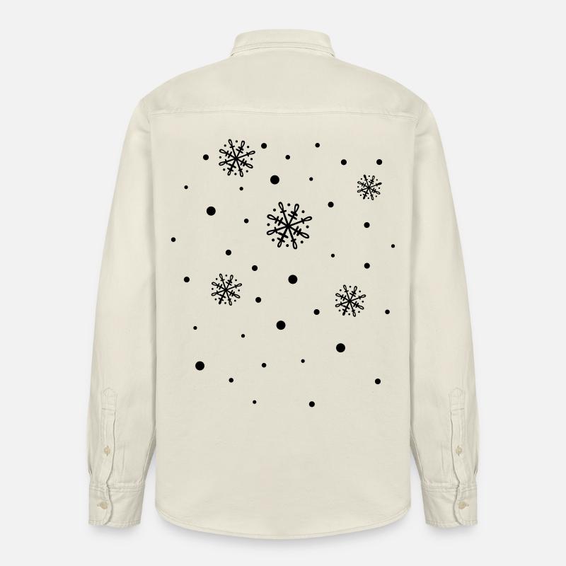 Flocons de neige, les flocons de neige - Chemise unisexe coupe décontractée bio Stanley/Stella - écru doux