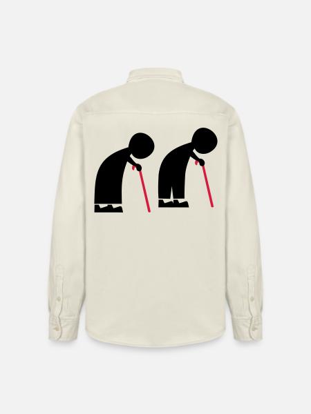 old people - Relaxed Fit Unisex Organic Shirt by Stanley/Stella - soft Ecru