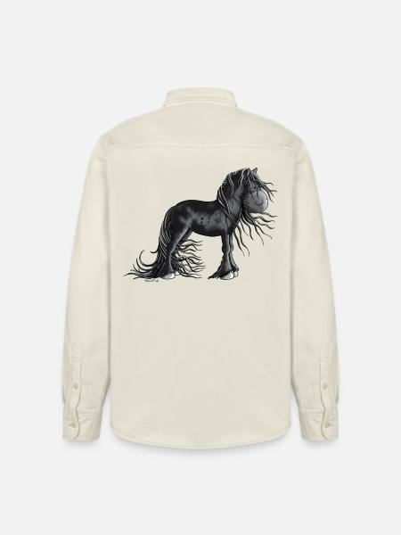 Sweet Friesian Horse - Relaxed Fit Unisex Organic Shirt by Stanley/Stella - soft Ecru