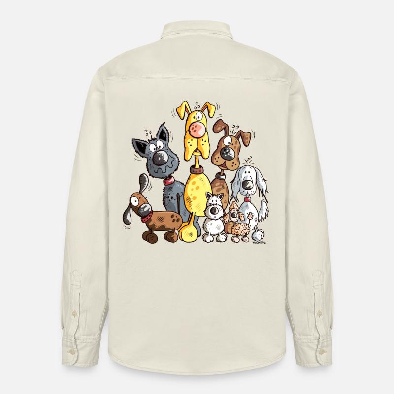 Divertento Cani - Camicia unisex vestibilità rilassata bio di Stanley/Stella - ecru morbido