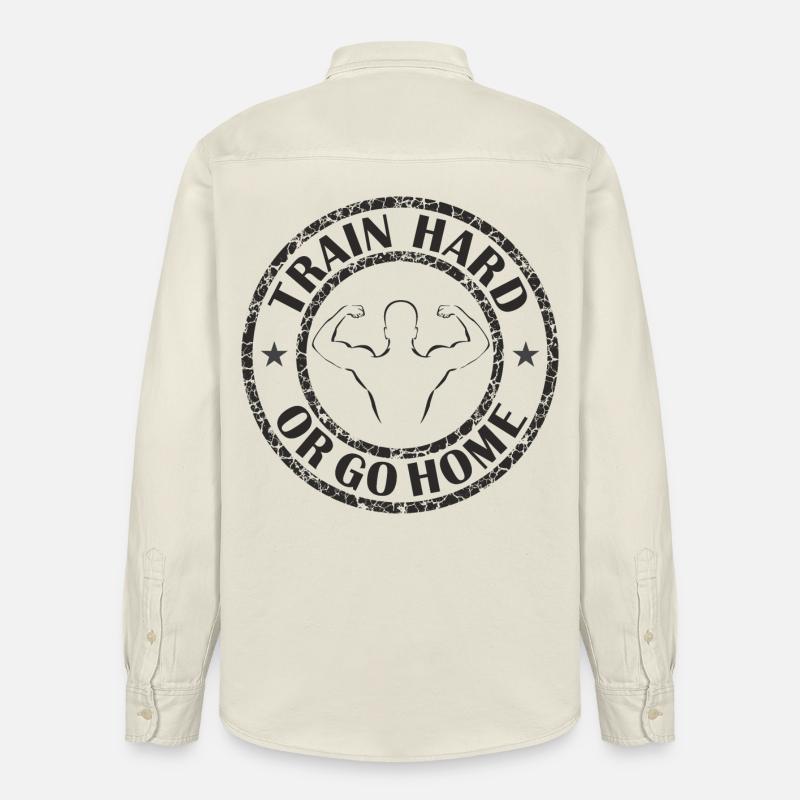 Trainiere hart oder geh nach Hause - Relaxed Fit Unisex Organic Hemd von Stanley/Stella - Natur