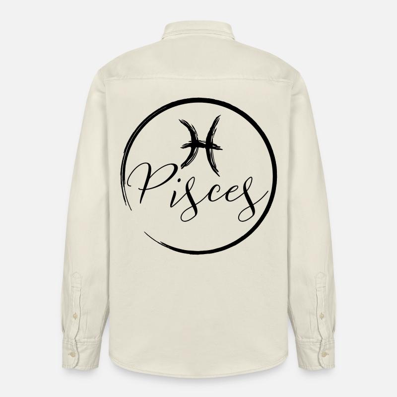 Horoscope Pisces - Relaxed Fit Unisex Organic Hemd von Stanley/Stella - Natur
