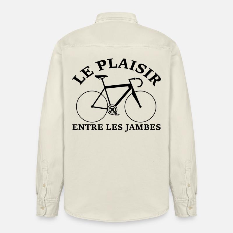 Le plaisir du vélo de course - Chemise unisexe coupe décontractée bio Stanley/Stella - écru doux