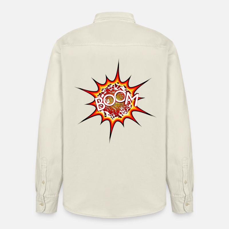 Explosion, Bombe, Explosion, Bombe # - Relaxed Fit Unisex Organic Hemd von Stanley/Stella - Natur