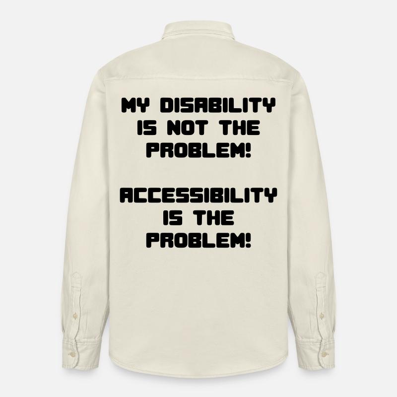 Meine Behinderung ist nicht das Problem # - Relaxed Fit Unisex Organic Hemd von Stanley/Stella - Natur