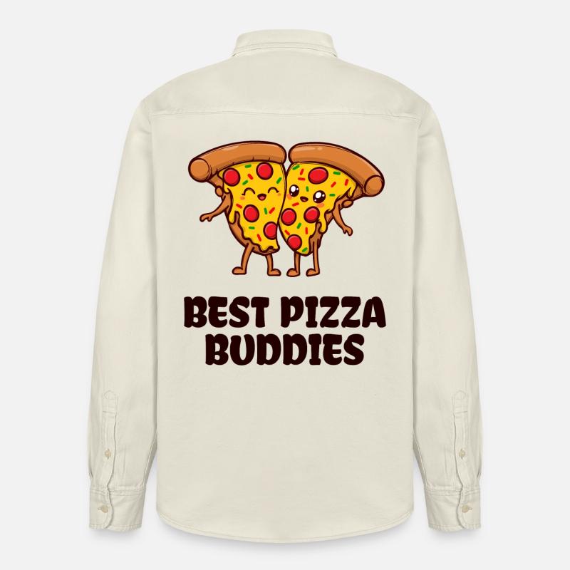 Pizza Buddy Meilleur Déclaration des Amis - Chemise unisexe coupe décontractée bio Stanley/Stella - écru doux