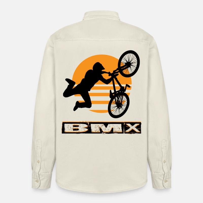 Vélo BMX - Chemise unisexe coupe décontractée bio Stanley/Stella - écru doux