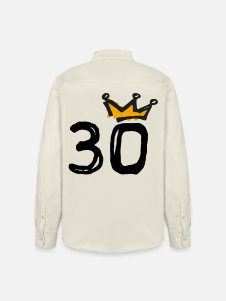 30th birthday Krone - Relaxed Fit Unisex Organic Shirt by Stanley/Stella - soft Ecru