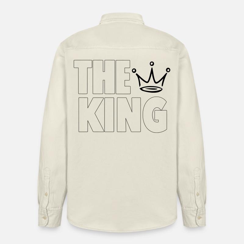 The King – Bold Crown Statement Design - Relaxed Fit Unisex Organic Hemd von Stanley/Stella - Natur