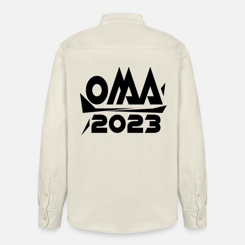 Großmutter 2023 - Oma Geschenk - Relaxed Fit Unisex Organic Hemd von Stanley/Stella - Natur