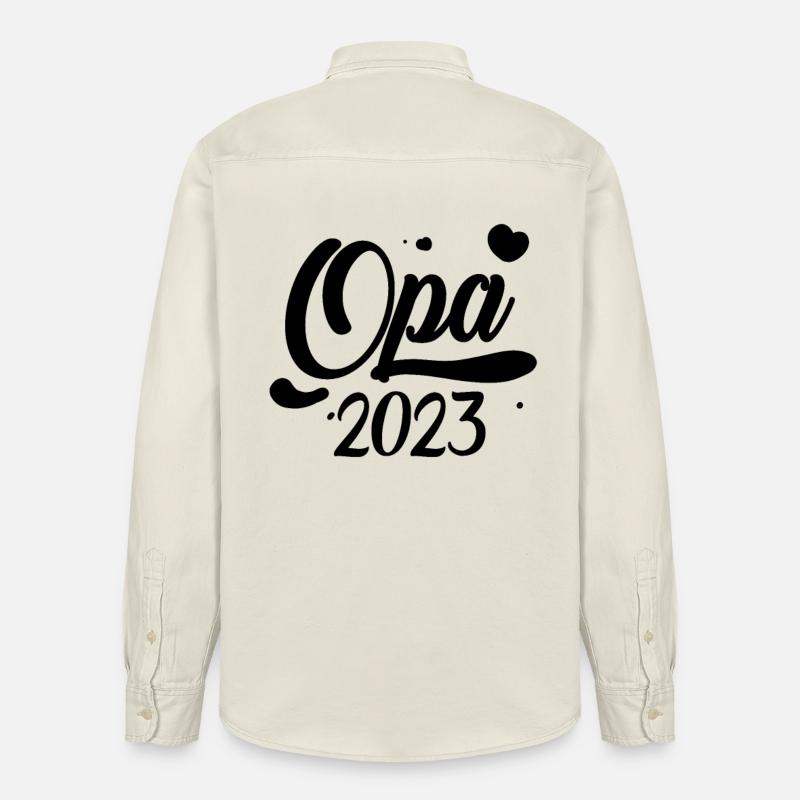 Opa 2023 loading - Relaxed Fit Unisex Organic Hemd von Stanley/Stella - Natur