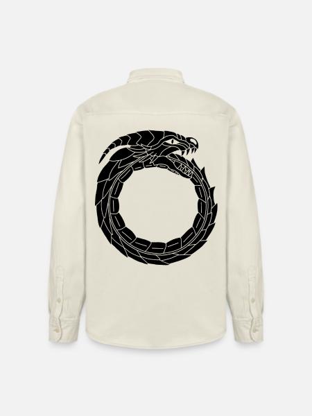 Devouring Black Dragon - Relaxed Fit Unisex Organic Shirt by Stanley/Stella - soft Ecru