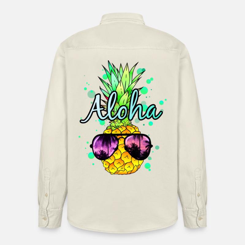 Ananas Aloha - Chemise unisexe coupe décontractée bio Stanley/Stella - écru doux