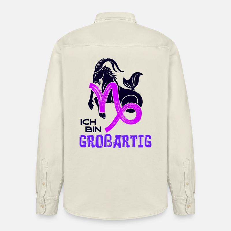 Astrologie Steinbock Tierkreiszeichen Statement - Relaxed Fit Unisex Organic Hemd von Stanley/Stella - Natur