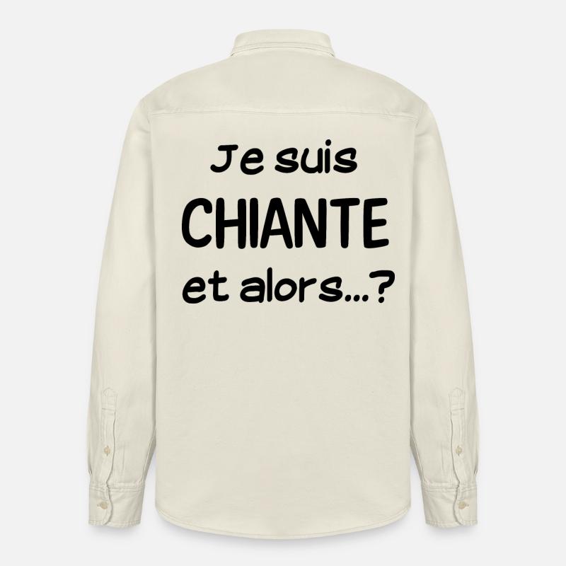 Je suis chiante - Chemise unisexe coupe décontractée bio Stanley/Stella - écru doux