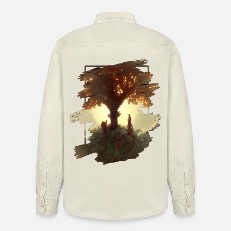 Baum des Lebens - Relaxed Fit Unisex Organic Hemd von Stanley/Stella - Natur