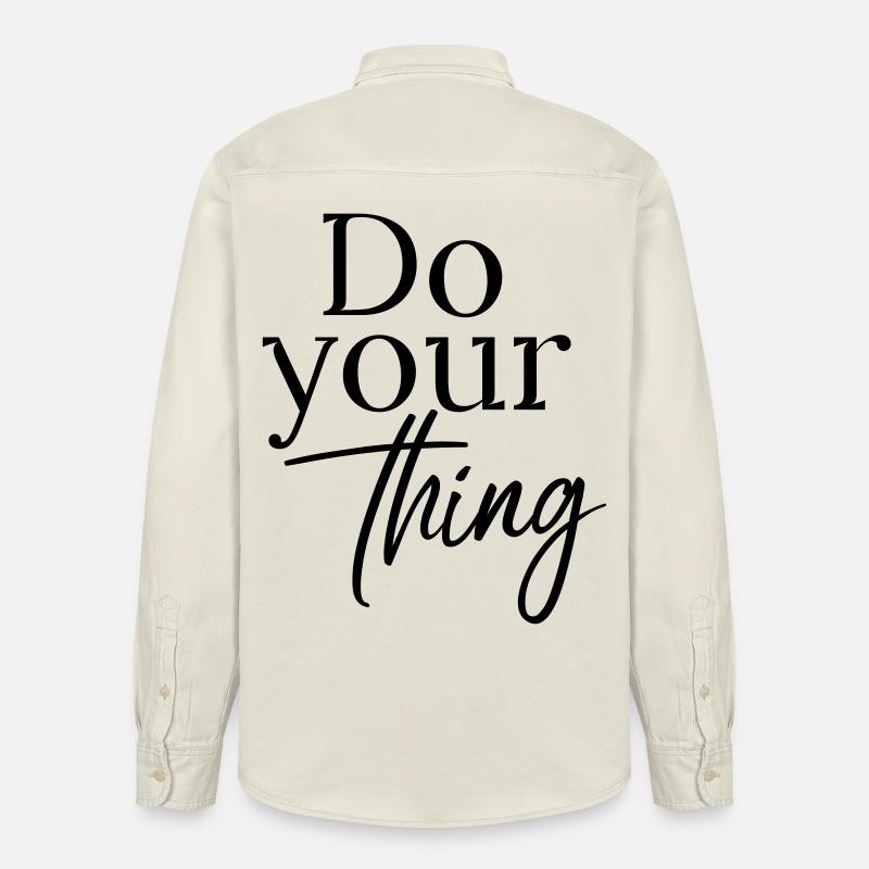 Faites ce que vous voulez - Chemise unisexe coupe décontractée bio Stanley/Stella - écru doux