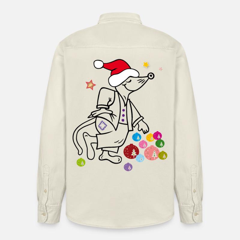Noël, Noël - Chemise unisexe coupe décontractée bio Stanley/Stella - écru doux