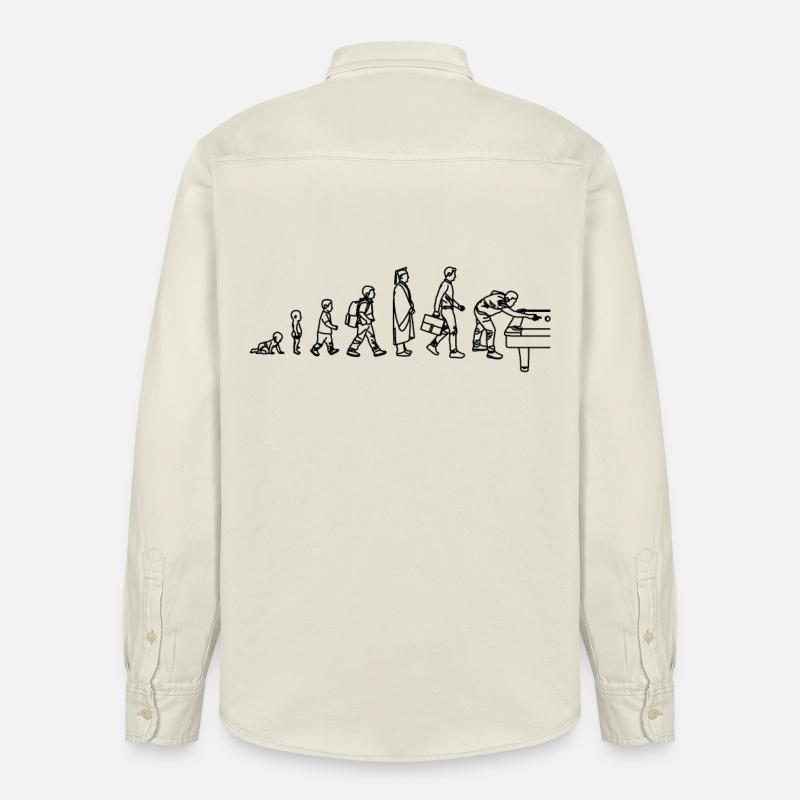 Billard Evolution - Relaxed Fit Unisex Organic Hemd von Stanley/Stella - Natur