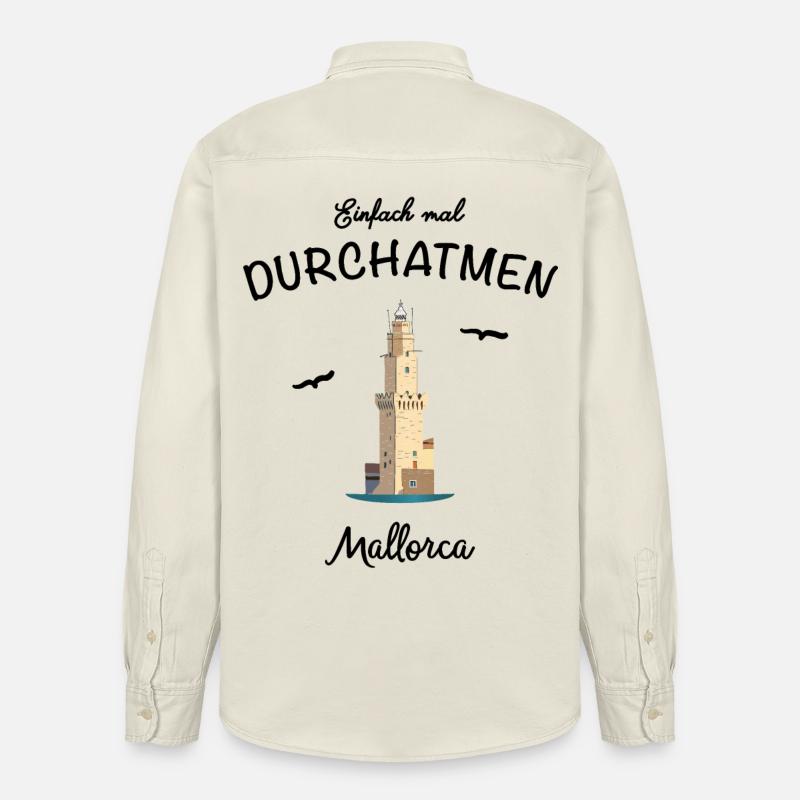 Mallorca, Einfach mal Durchatmen - Relaxed Fit Unisex Organic Hemd von Stanley/Stella - Natur