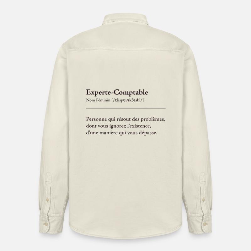 Experte Comptable Definition - Chemise unisexe coupe décontractée bio Stanley/Stella - écru doux