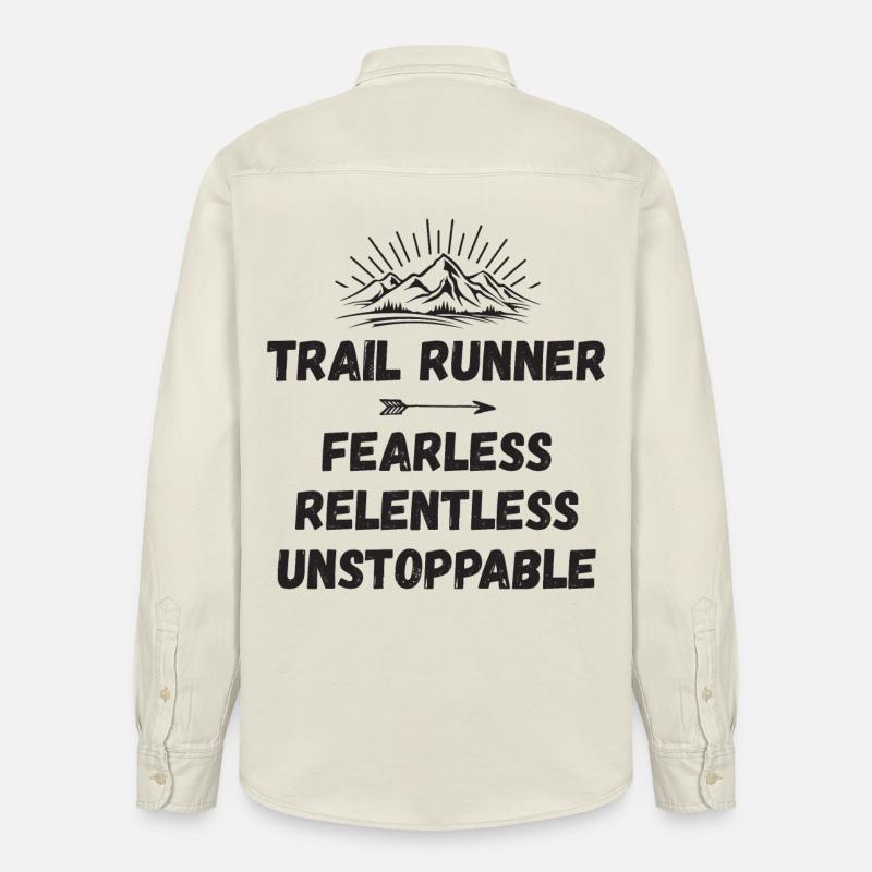 Trail Runner - Intrépide. Implacable. Imparable. - Chemise unisexe coupe décontractée bio Stanley/Stella - écru doux