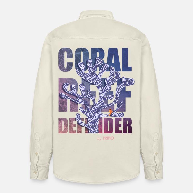 Coral Defender Crew by .NEMO - Chemise unisexe coupe décontractée bio Stanley/Stella - écru doux