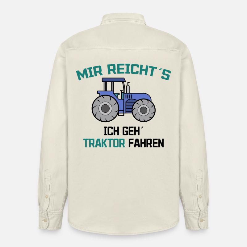 Traktor Statement Bauer Ackerbau Kraftfahrzeug - Relaxed Fit Unisex Organic Hemd von Stanley/Stella - Natur