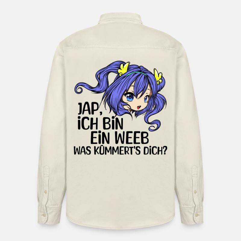 Comic Mädchen Anime Mangastyle Manga Statement - Relaxed Fit Unisex Organic Hemd von Stanley/Stella - Natur