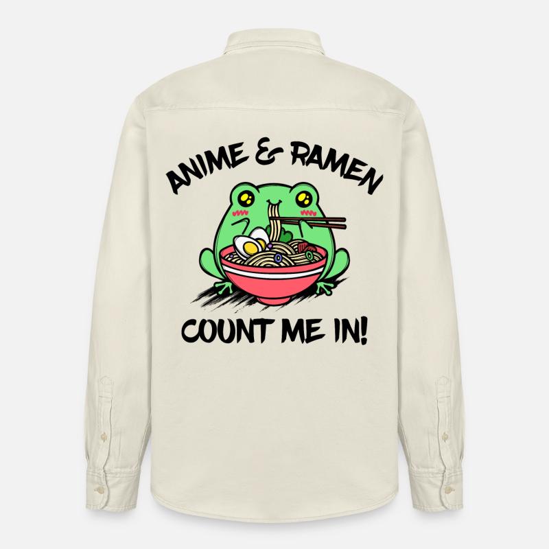 Manga Animation Anime Ramen Animation Déclaration - Chemise unisexe coupe décontractée bio Stanley/Stella - écru doux