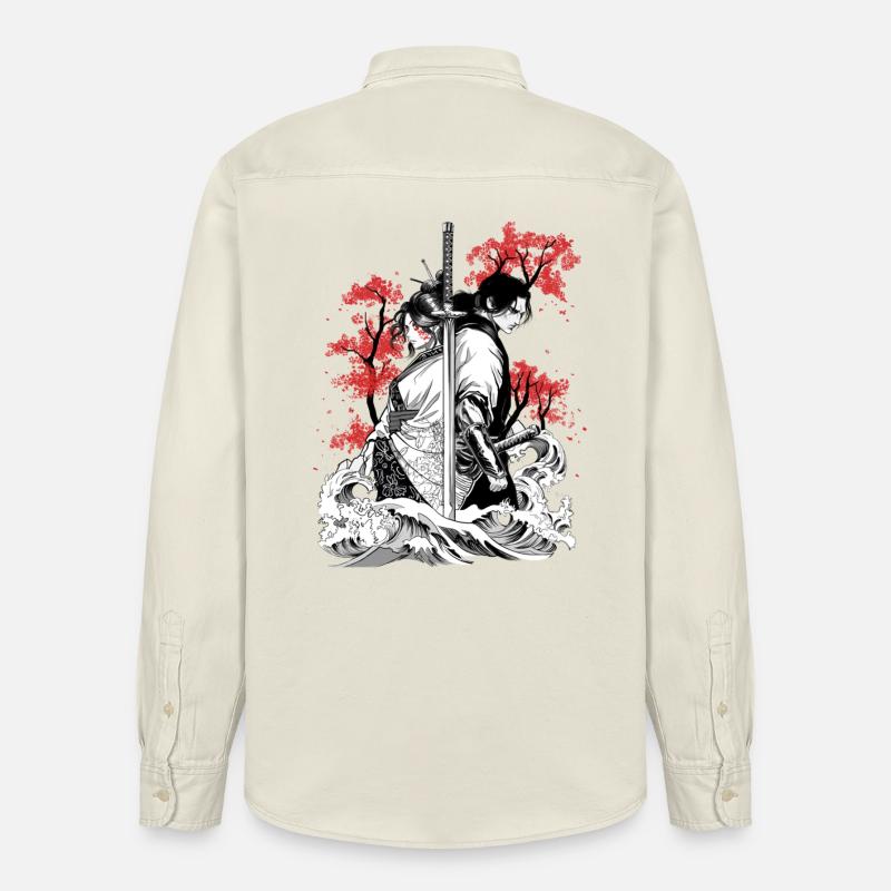 Âmes de samouraï entrelacées - Chemise unisexe coupe décontractée bio Stanley/Stella - écru doux