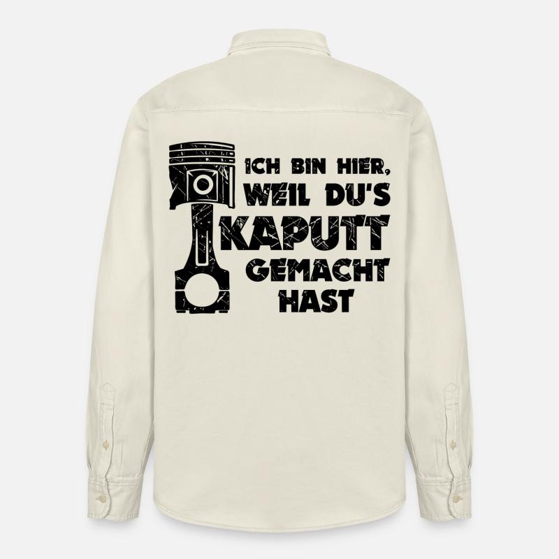Workaholic Statement Job Arbeiter Mechaniker - Relaxed Fit Unisex Organic Hemd von Stanley/Stella - Natur