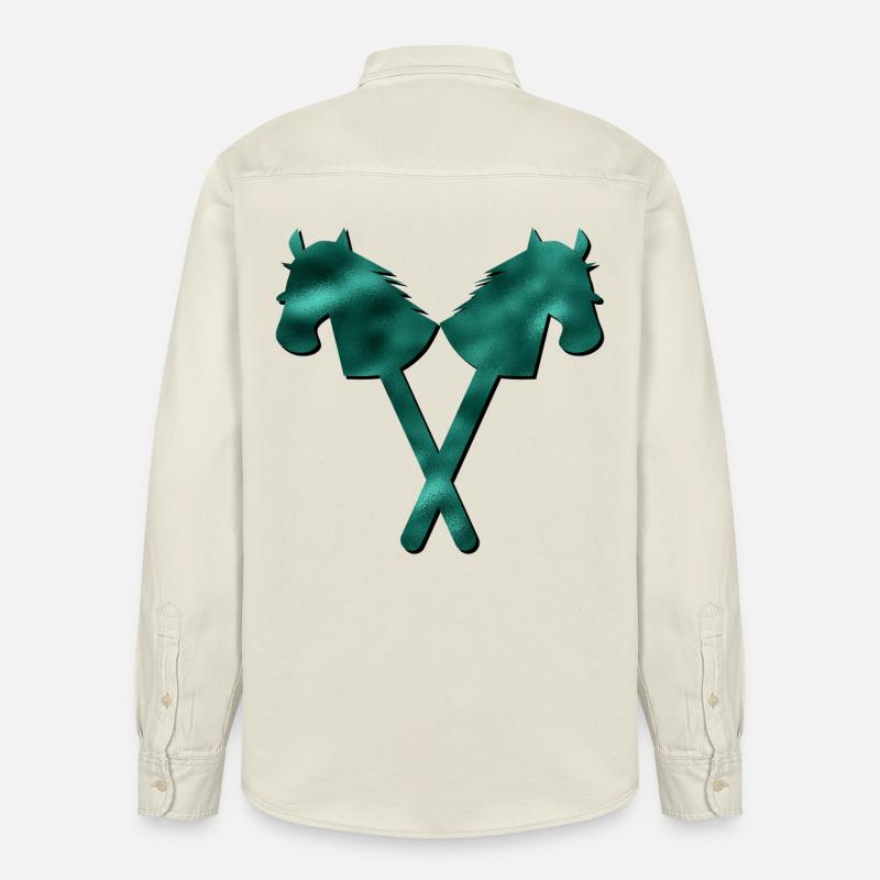 Hobby-Horsing ÉQUITATION - Chemise unisexe coupe décontractée bio Stanley/Stella - écru doux