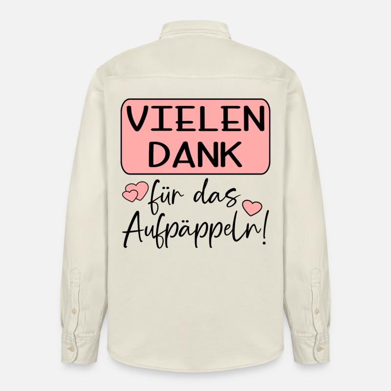 GUTE BESSERUNG - AUFPÄPPELN - Relaxed Fit Unisex Organic Hemd von Stanley/Stella - Natur