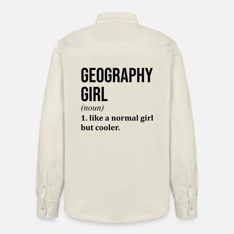 Geography - Relaxed Fit Unisex Organic Shirt by Stanley/Stella - soft Ecru
