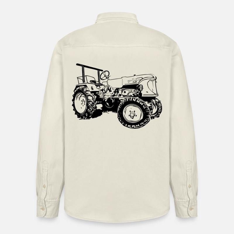 Traktor Güldner ADN-8 Haifischmaul - Relaxed Fit Unisex Organic Hemd von Stanley/Stella - Natur