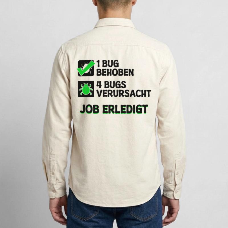 Open Source Bugfixing Bugs Developer Programmier Relaxed Fit Unisex Organic Hemd von Stanley/Stella