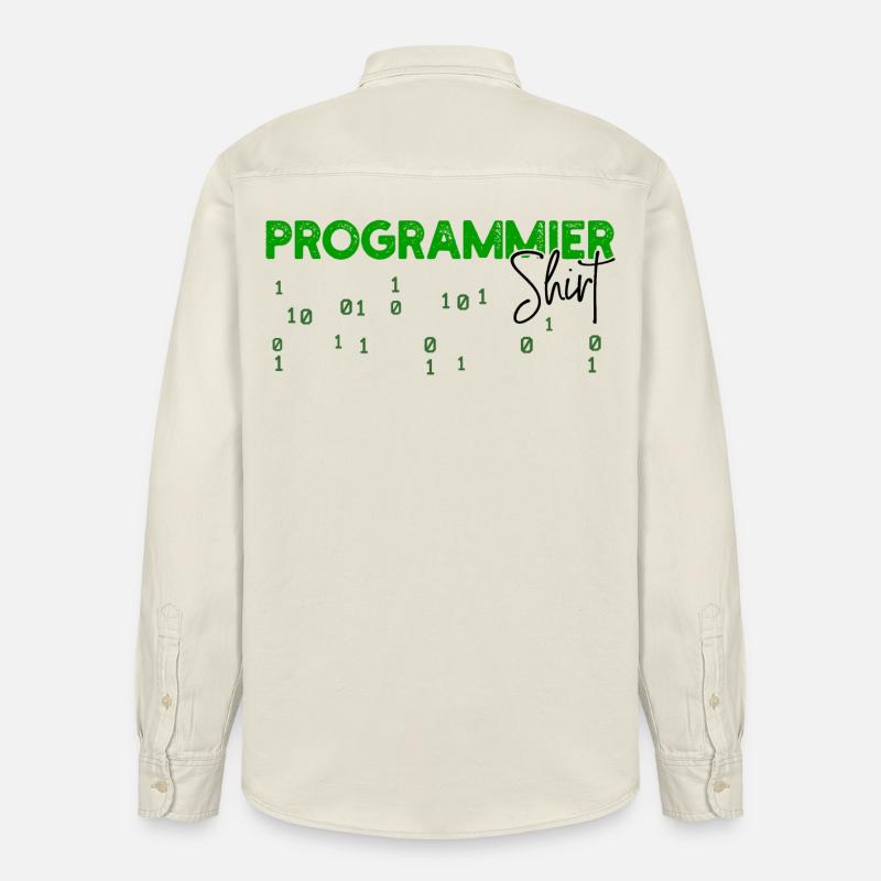 Programmeur Développeur Code Statement Scripting - Chemise unisexe coupe décontractée bio Stanley/Stella - écru doux