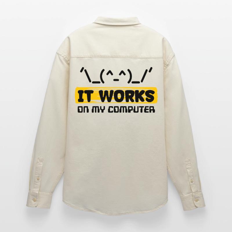 Coden Skripting Computerfreak Developer Statement Relaxed Fit Unisex Organic Hemd von Stanley/Stella