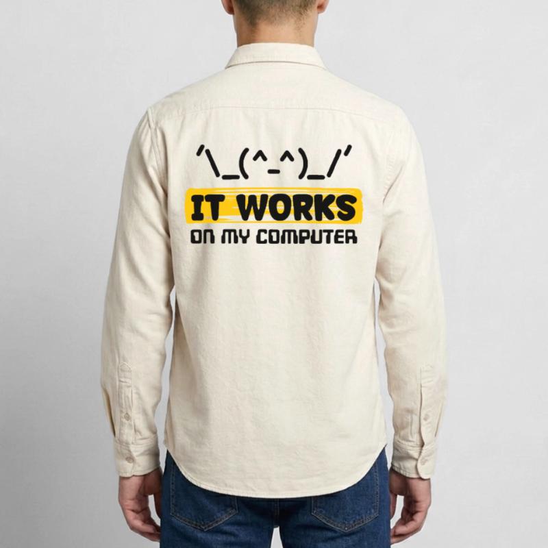 Coden Skripting Computerfreak Developer Statement Relaxed Fit Unisex Organic Hemd von Stanley/Stella