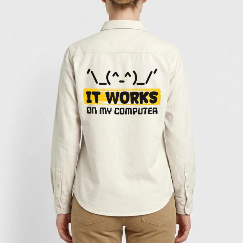 Coden Skripting Computerfreak Developer Statement Relaxed Fit Unisex Organic Hemd von Stanley/Stella