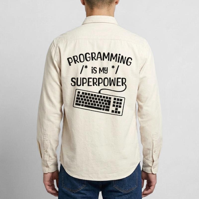 Computer Freak Statement Developer Programmer Relaxed Fit Unisex Organic Shirt by Stanley/Stella