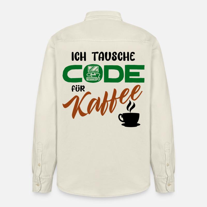 Programmer Software Developer Code - Relaxed Fit Unisex Organic Shirt by Stanley/Stella - soft Ecru