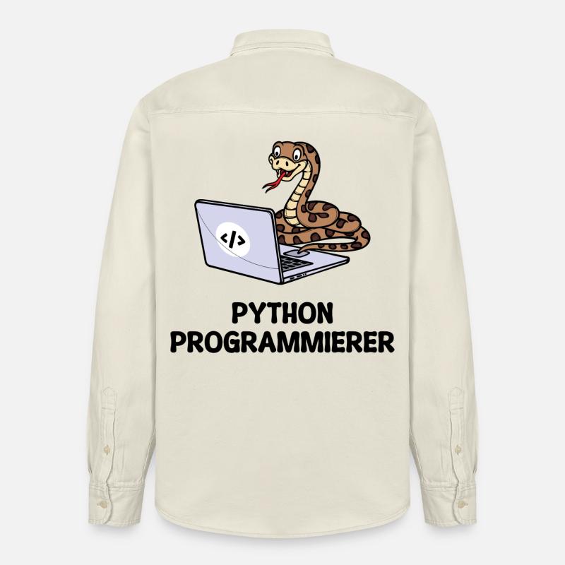 Programmierer Computer Code Developer Statement - Relaxed Fit Unisex Organic Hemd von Stanley/Stella - Natur