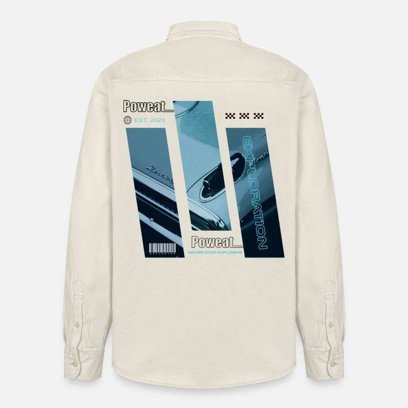Never Stop Exploring - Relaxed Fit Unisex Organic Hemd von Stanley/Stella - Natur
