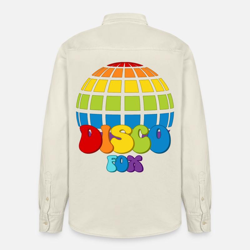 Disco Fox Discokugel Groovy Discothek Discofox - Relaxed Fit Unisex Organic Hemd von Stanley/Stella - Natur