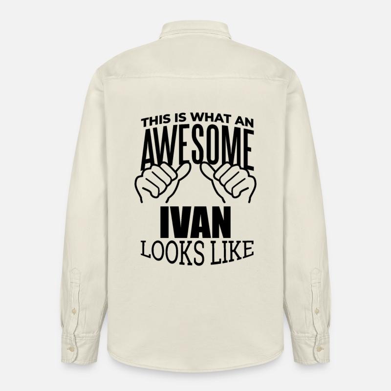 Ivan - Chemise unisexe coupe décontractée bio Stanley/Stella - écru doux