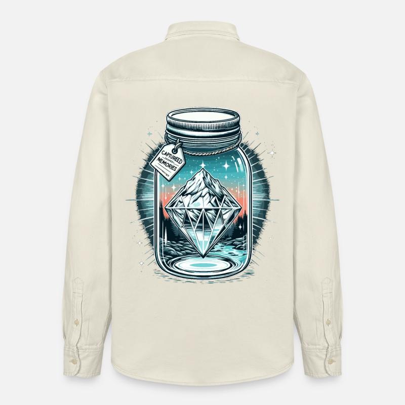 Diamant Eisberg im Einmachglas - Relaxed Fit Unisex Organic Hemd von Stanley/Stella - Natur